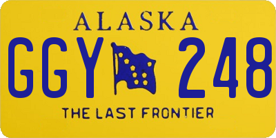 AK license plate GGY248