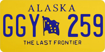 AK license plate GGY259