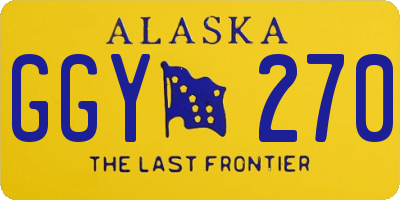 AK license plate GGY270