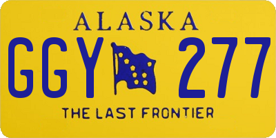AK license plate GGY277