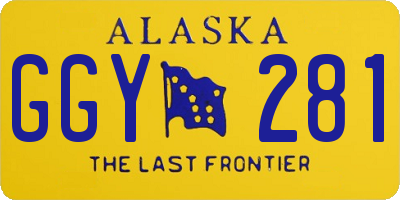 AK license plate GGY281