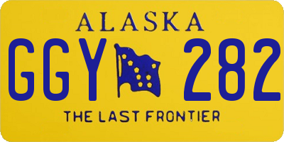 AK license plate GGY282