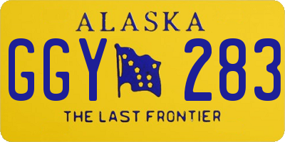 AK license plate GGY283
