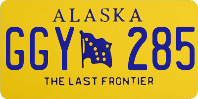 AK license plate GGY285