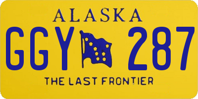 AK license plate GGY287