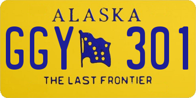 AK license plate GGY301