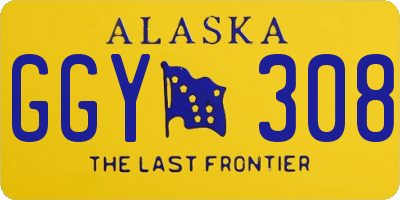 AK license plate GGY308