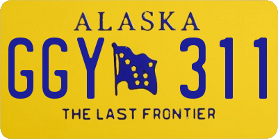 AK license plate GGY311