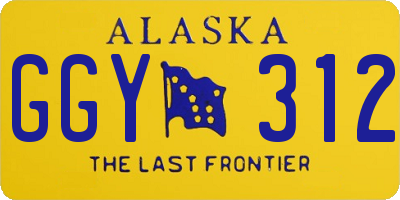 AK license plate GGY312