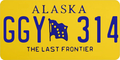 AK license plate GGY314