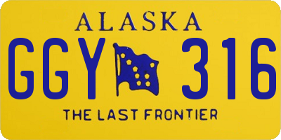 AK license plate GGY316