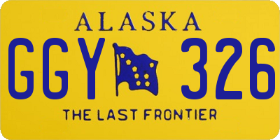 AK license plate GGY326