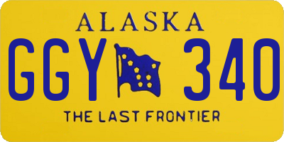 AK license plate GGY340