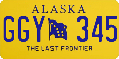AK license plate GGY345