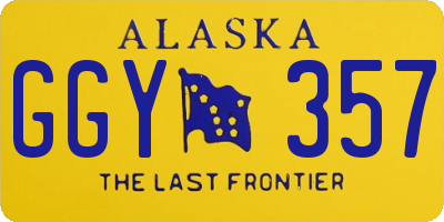 AK license plate GGY357