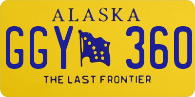 AK license plate GGY360