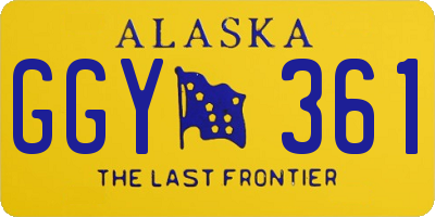 AK license plate GGY361