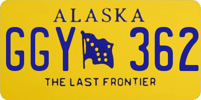AK license plate GGY362