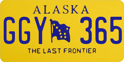 AK license plate GGY365