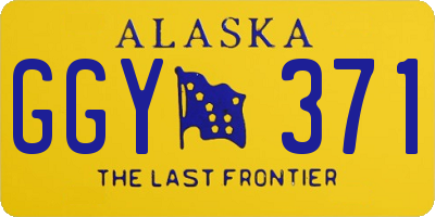 AK license plate GGY371