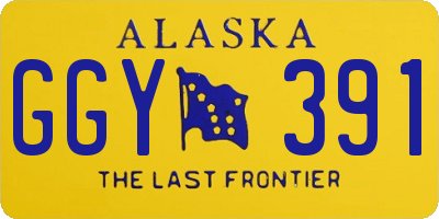 AK license plate GGY391