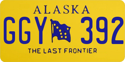 AK license plate GGY392
