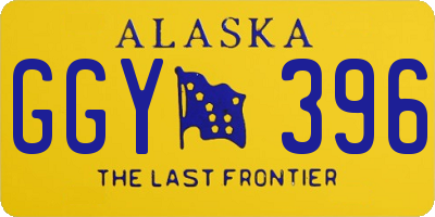 AK license plate GGY396