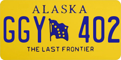 AK license plate GGY402