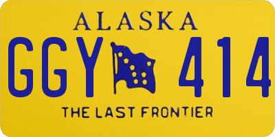 AK license plate GGY414