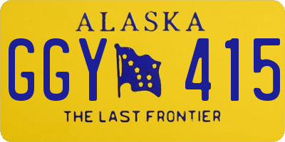 AK license plate GGY415