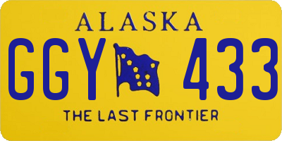 AK license plate GGY433