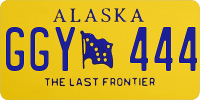 AK license plate GGY444