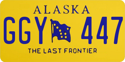AK license plate GGY447
