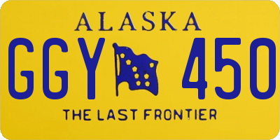 AK license plate GGY450