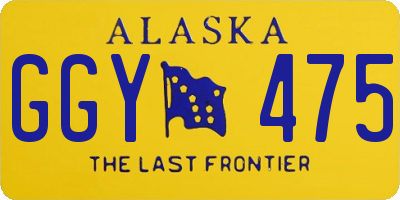 AK license plate GGY475