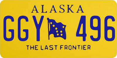 AK license plate GGY496