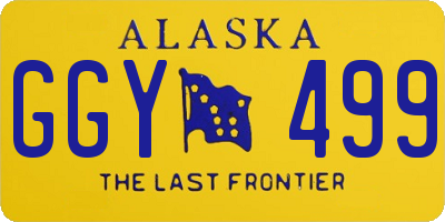 AK license plate GGY499