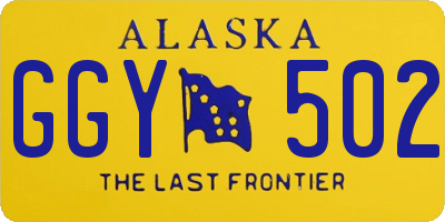 AK license plate GGY502