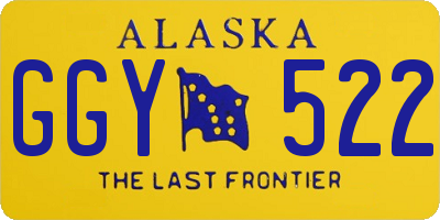 AK license plate GGY522