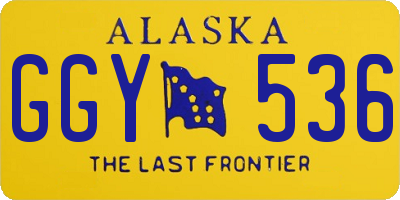 AK license plate GGY536