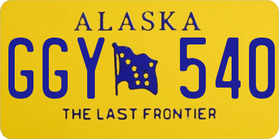 AK license plate GGY540
