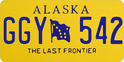 AK license plate GGY542