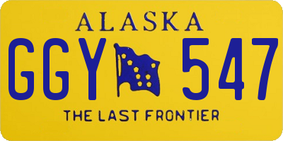 AK license plate GGY547