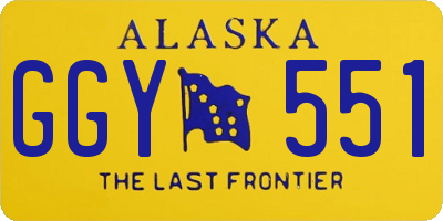 AK license plate GGY551
