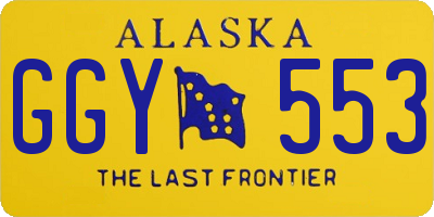 AK license plate GGY553