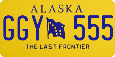 AK license plate GGY555