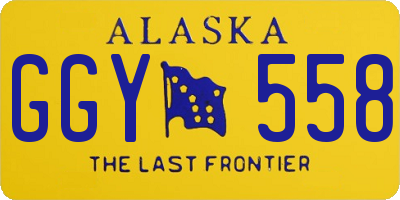 AK license plate GGY558