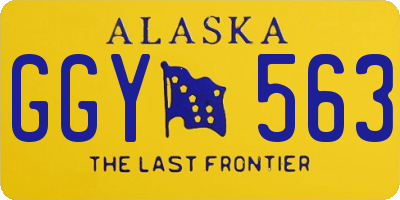 AK license plate GGY563