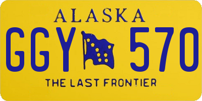 AK license plate GGY570