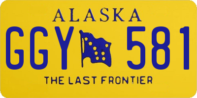 AK license plate GGY581